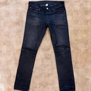 Slim fit Double RL vintage selvedge denim 31x32 jeans -black